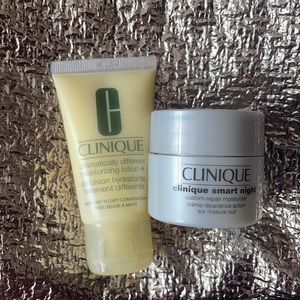 Clinique mini moisturizers with makeup bag